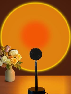 LED Sunset Lamp - Sunset Lights Night Lights LED Projector Floor Lamp Atmosphere Light Night Light for Bedroom Livingroom Party Bar Store, USB Charging