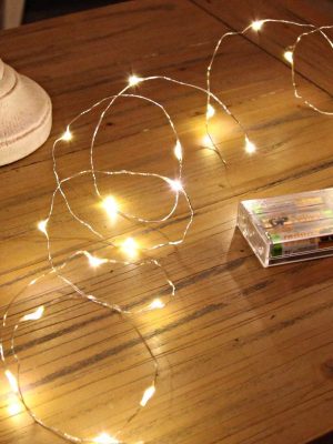 Led Fairy Lights Battery Operated, 2 Packs Mini Battery Powered Copper Wire Starry Fairy Lights for Bedroom, Christmas, Parties, Wedding, Centerpiece, Decoration (5m/16ft Warm White)