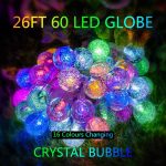 RGB  String Lights Fairy Lights Battery Operated 26ft 60LED String Lights with Remote 16 Colour Changing Garden Lights Waterproof Indoor Outdoor Decorative Lights for Garden Patio Home