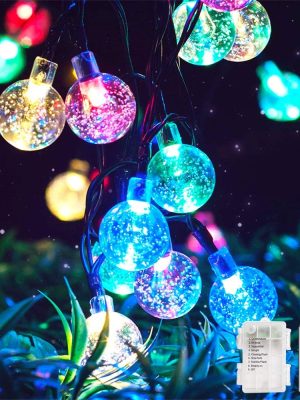 RGB  String Lights Fairy Lights Battery Operated 26ft 60LED String Lights with Remote 16 Colour Changing Garden Lights Waterproof Indoor Outdoor Decorative Lights for Garden Patio Home